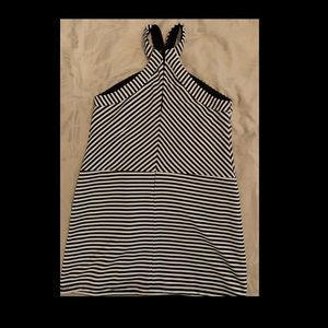 KAARI BLUE black white striped dress (L)